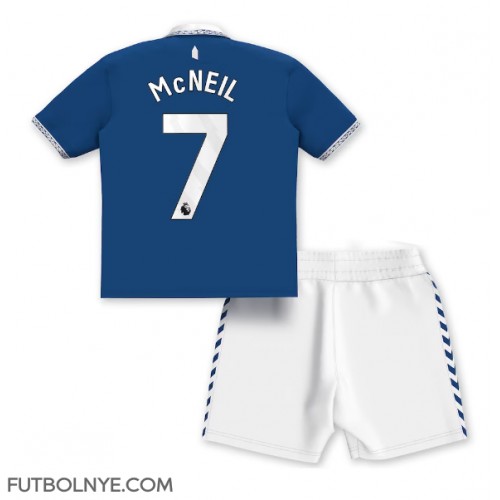 Camiseta Everton Dwight McNeil #7 Primera Equipación para niños 2023-24 manga corta (+ pantalones cortos)